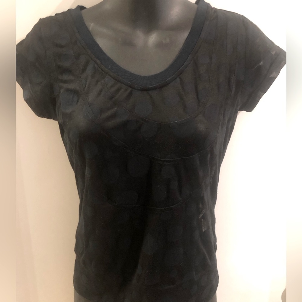 20/$20 ONLY XS (XS-S FIT) NAVY SEMI SHEER FORM FIT TEE